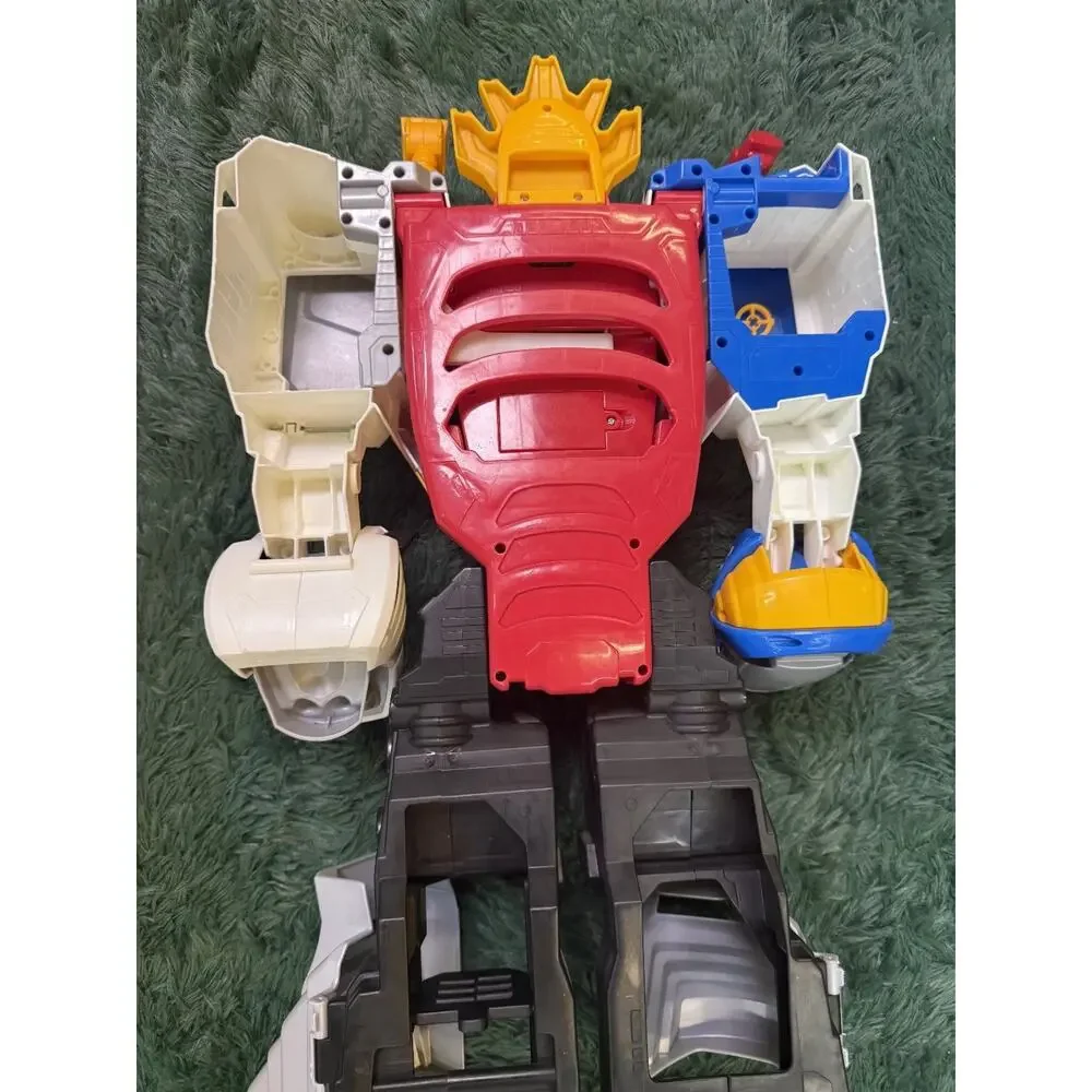 Power Rangers Wild Force Megazord Playset with 6 Imaginext Action Figures Lot